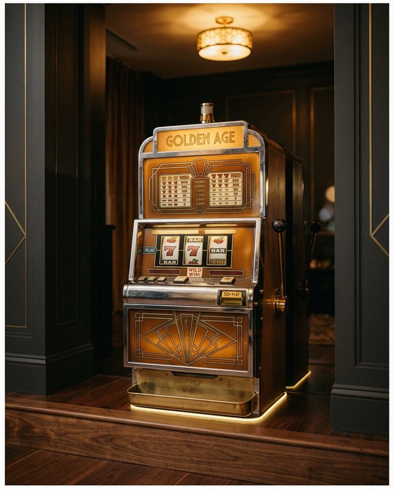 Interfaccia di gioco con slot machine e menu